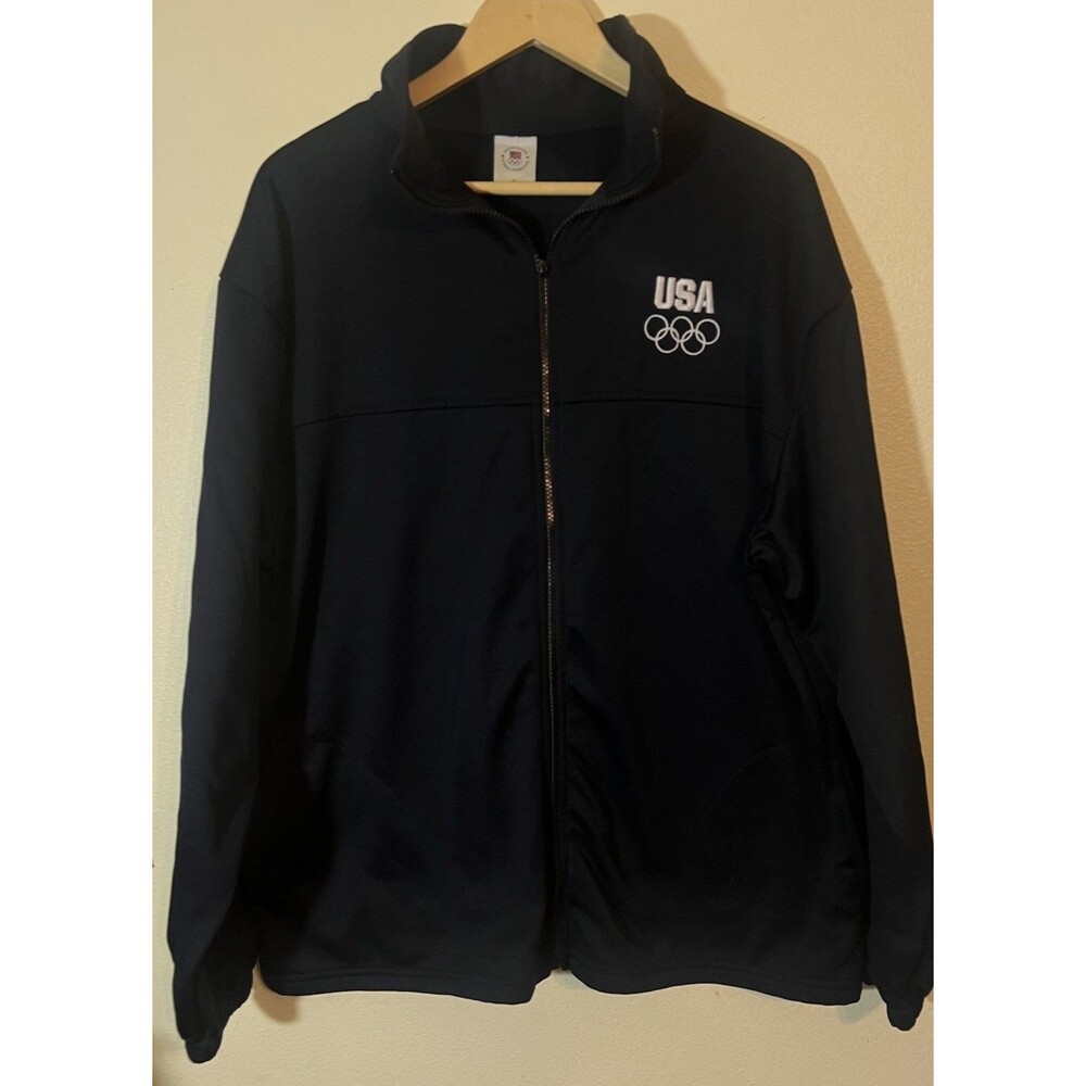 USA Olympic Committee Full Zip Track Jacket - Size Large